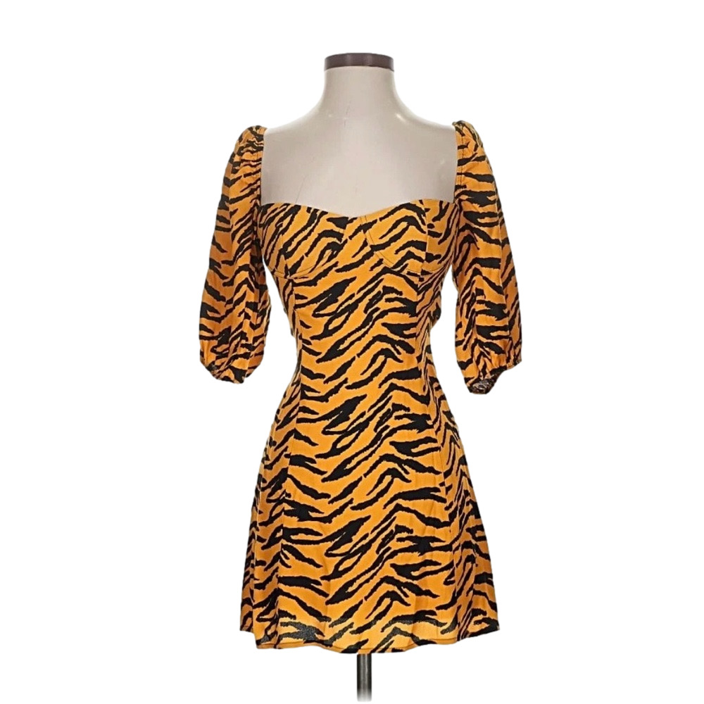 🔥 Reformation Kopa Tigress Cocktail Mini Dress 🔥